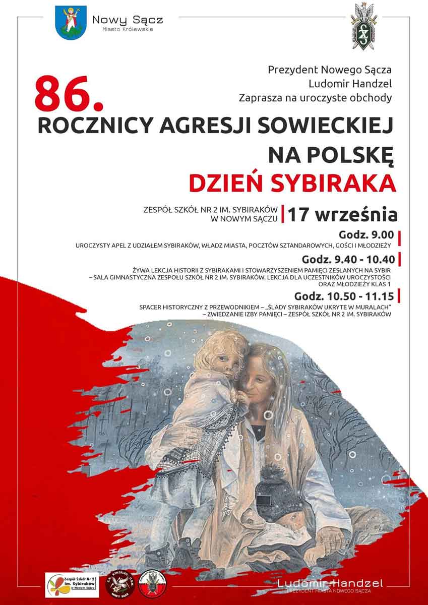 Nowy Sącz - Miejskie obchody 86. rocznicy agresji sowieckiej na Polskę oraz Światowego Dnia Sybiraka