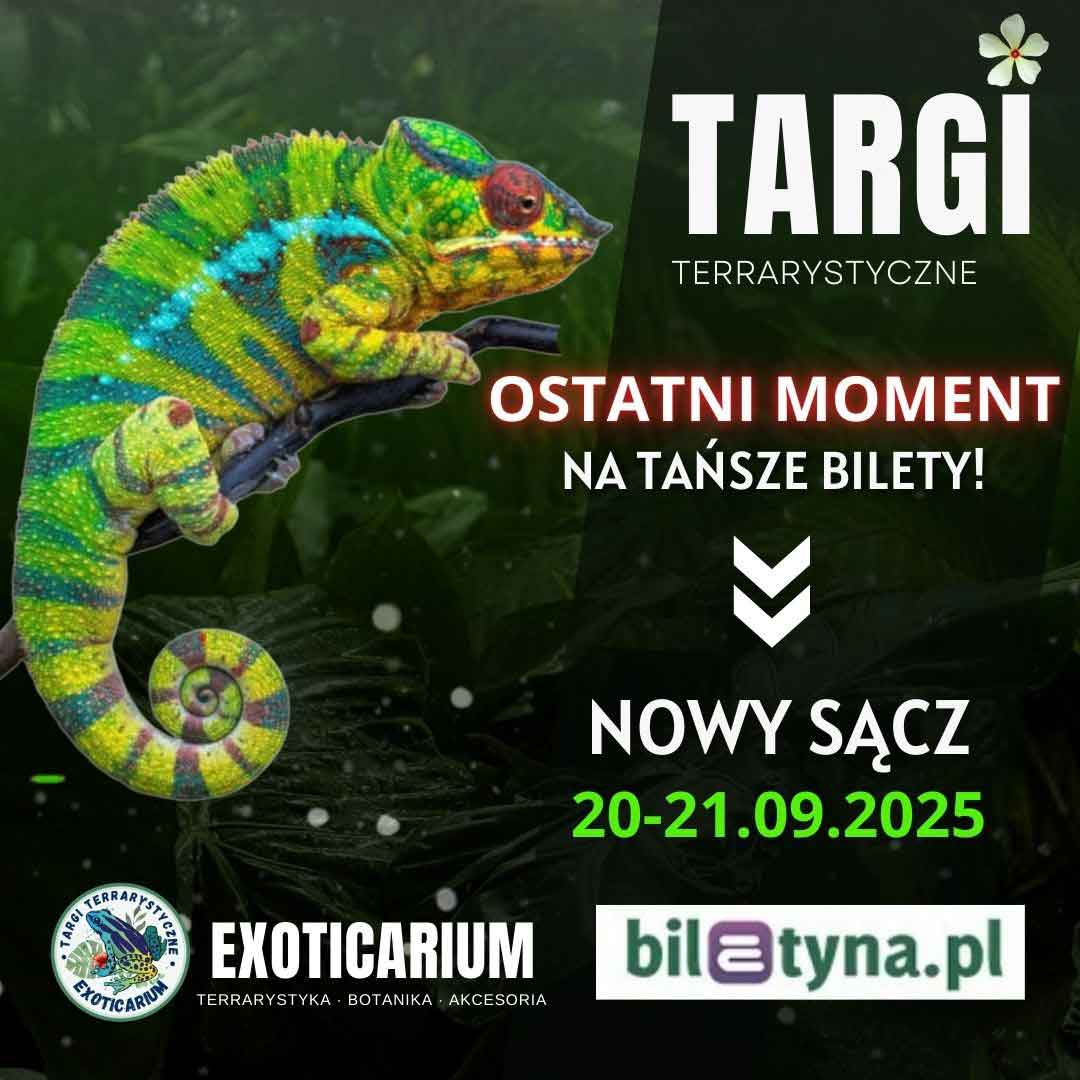 Exoticarium w Nowym Sączu, wrzesień 2025, bilety