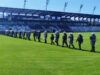ćwiczenia policjantów na stadionie miejskim w Nowym Sączu