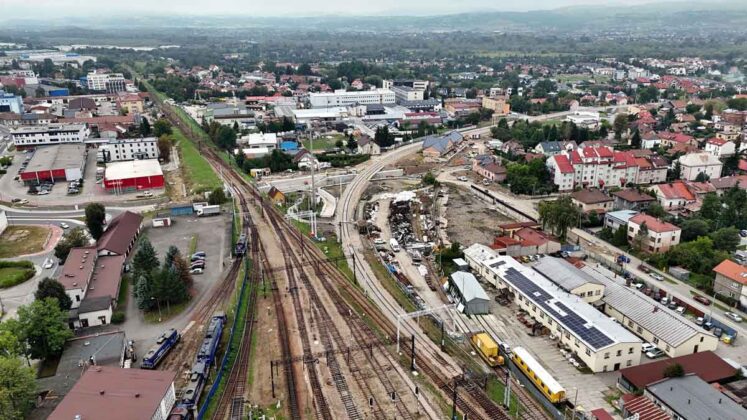 torowisko stacji Nowy Sącz - linie kolejowe nr 96 i nr 104