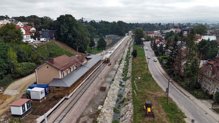prace w rejonie przystanku Nowy Sącz Miasto