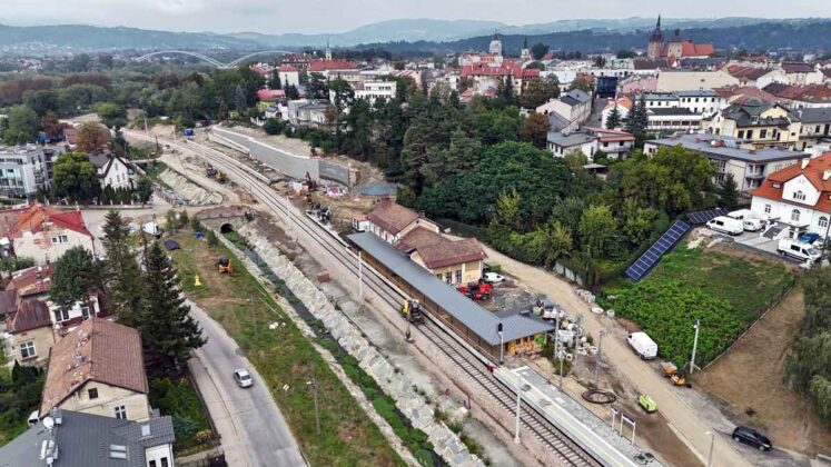 prace w rejonie przystanku Nowy Sącz Miasto