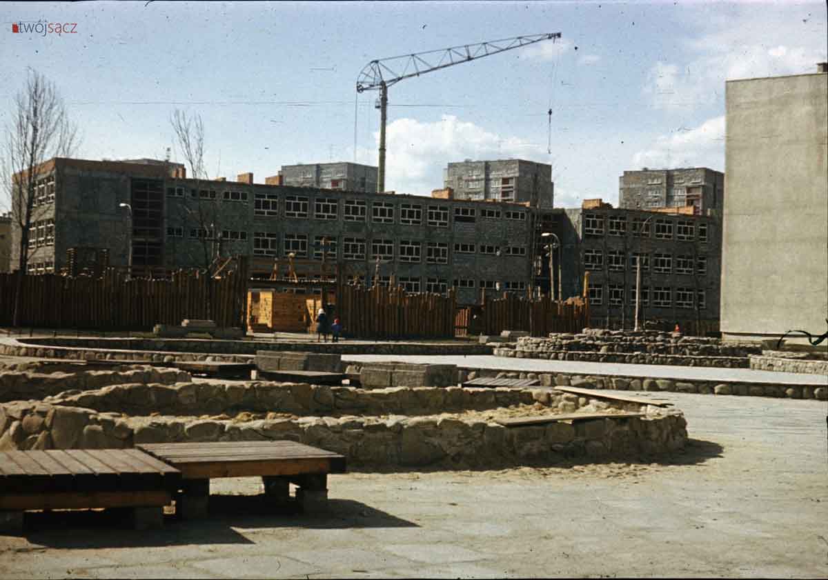 fragment osiedla Millenium w Nowym Sączu w roku 1978