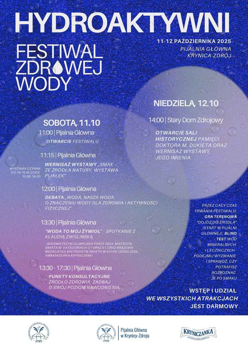 Hydroaktywni - Festiwal Zdrowej Wody Krynica-Zdrój 2025