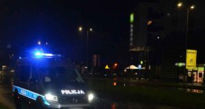 nocne działania drogówki w Nowym Sączu, ul. 1 Brygady