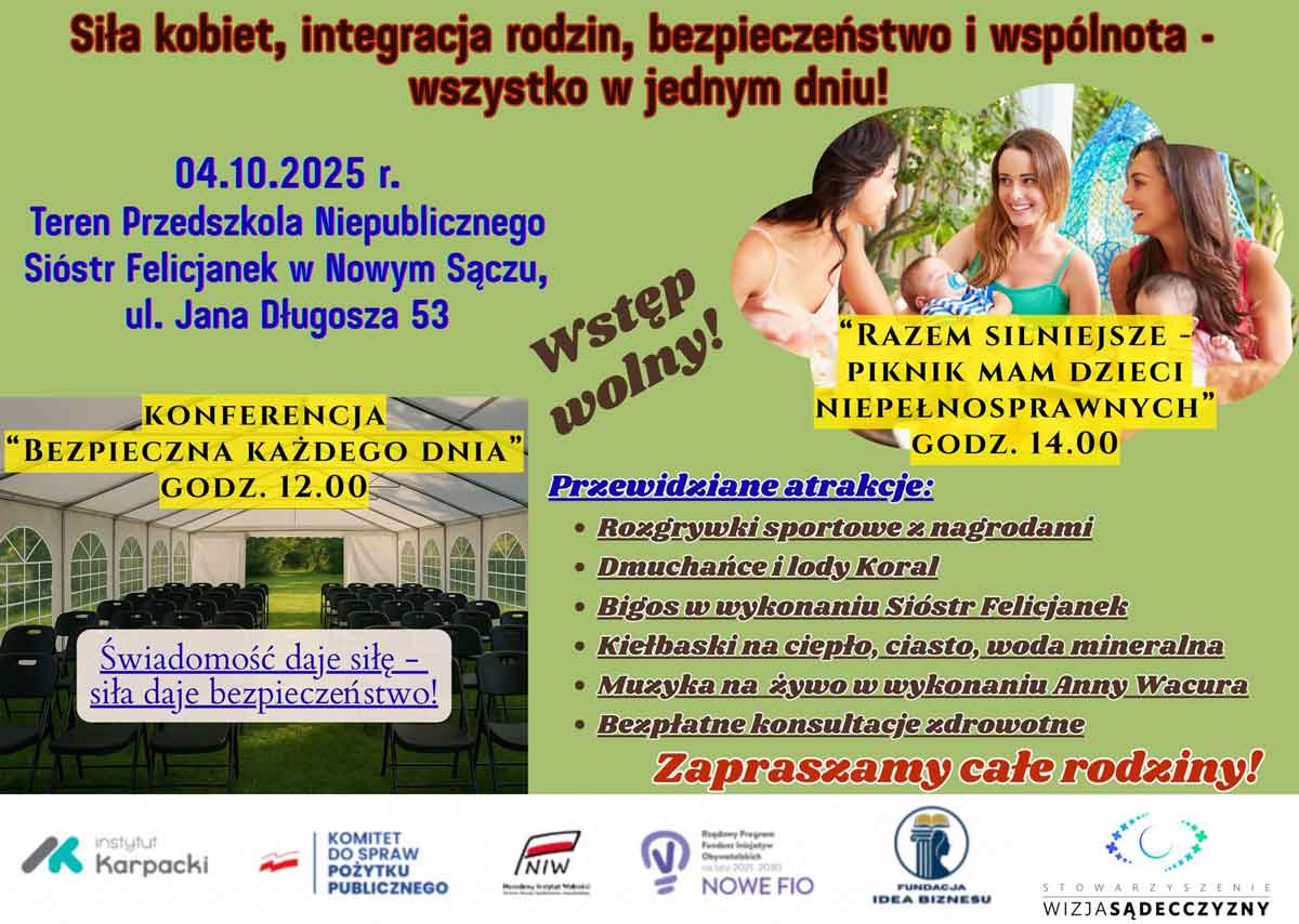 Stowarzyszenie Wizja Sądecczyzny zaprasza na konferencję i piknik w Nowym Sączu 4 października 2025