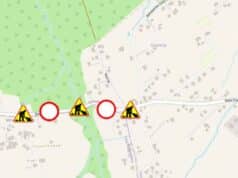 Nowy Sącz, zamknięcie ulicy Biegonickiej - mapka poglądowa