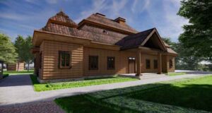 Wart 62 mln zł projekt „Małopolski dwór” wchodzi w główną fazę dwór z Wielogłów - wizualizacja po rekonstrukcji