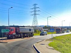 Obwodnica Zachodnia Nowego Sącza - fragment w miejscowości Podrzecze. Google Street View