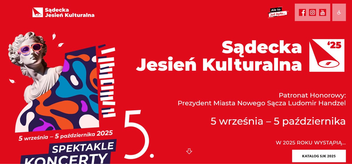 sądecka jesień kulturalna 2025 - grafika. zakupy MOK pod lupą