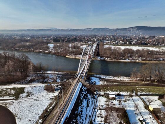 Nowy Sącz nowy most kolejowy nad Dunajcem