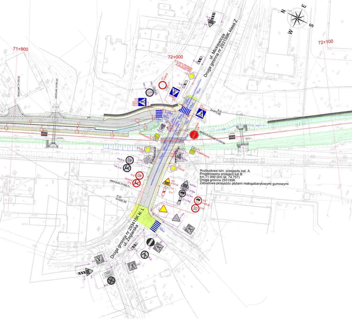 ulica Mickiewicza w Nowym Sączu - docelowa organizacja ruchu w rejonie ul. Żeglarskiej i Lenartowicza