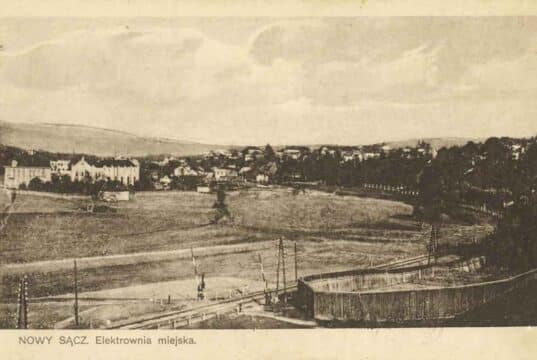 Nowy Sącz osiedle Wólki, widoczna elektrownia miejska