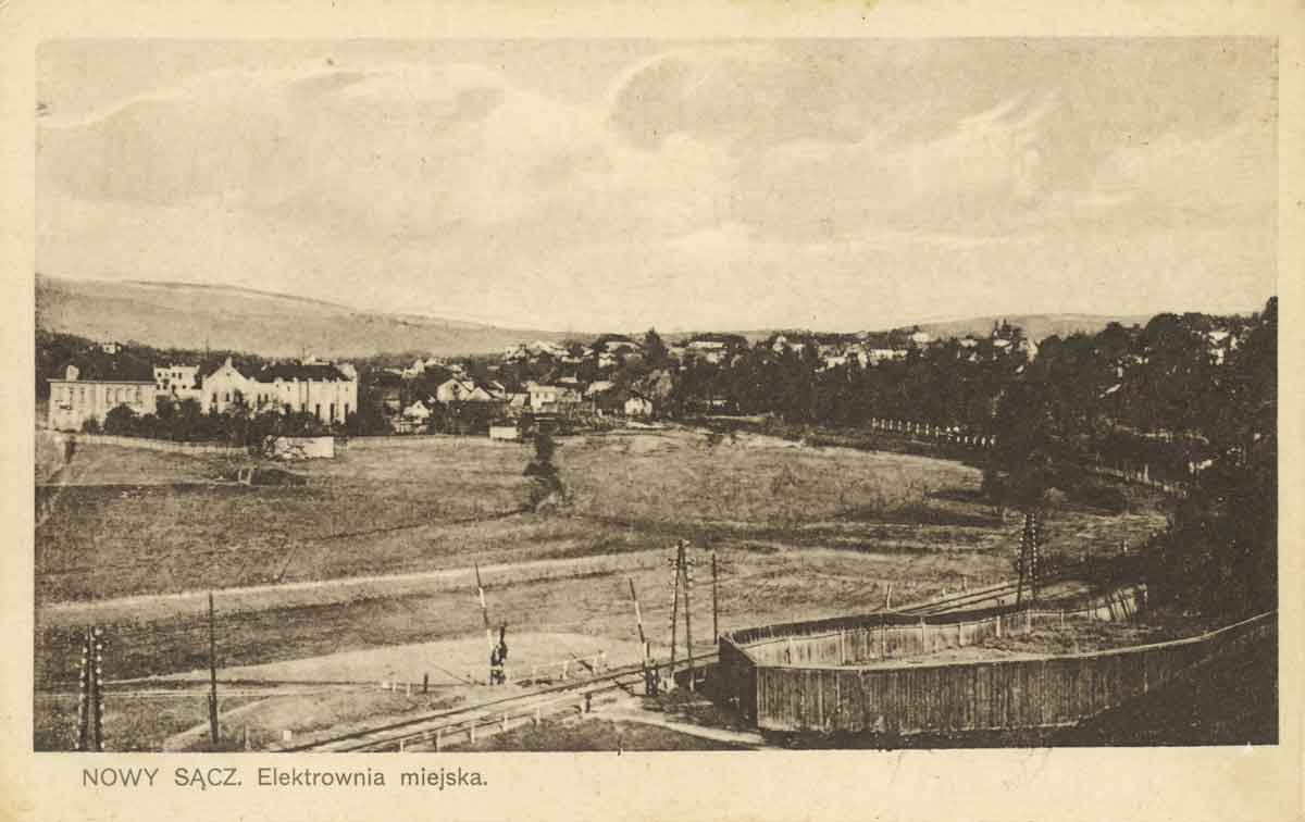 Nowy Sącz osiedle Wólki, widoczna elektrownia miejska