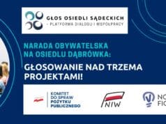 Narada Obywatelska na Dąbrówce - głosowanie. Głos Osiedli Sądeckich