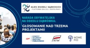 Narada Obywatelska na Dąbrówce: Dom Kultury rozpalił wyobraźnię mieszkańców Narada Obywatelska na Dąbrówce - głosowanie. Głos Osiedli Sądeckich