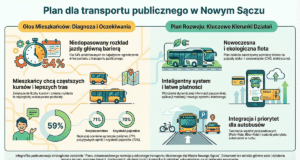 Plan zrównoważonego rozwoju publicznego transportu zbiorowego dla Miasta Nowego Sącza - infografika