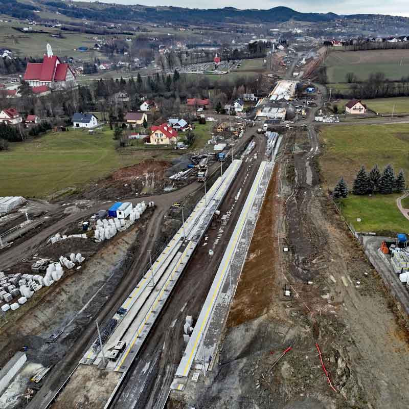 budowa stacji kolejowej w Męcinie, stan z grudnia 2025