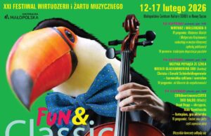 Wkrótce XXI Festiwal Wirtuozerii i Żartu Muzycznego Fun and Classic Festiwal Wirtuozerii i Żartu Muzycznego Fun and Classic 2026. Nowy Sącz, MCK Sokół - plakat