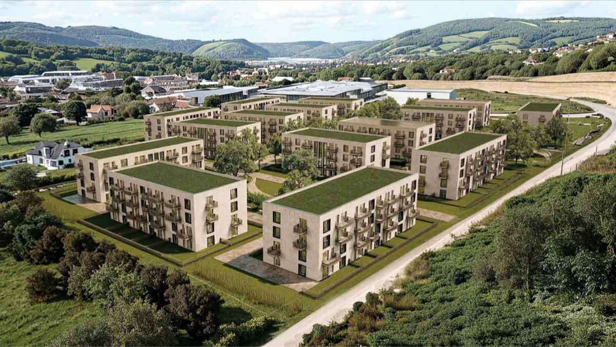 wizualizacja osiedla przy ul. Myśliwskiej w Nowym Sączu