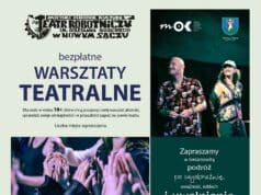 bezpłatne warsztaty teatralne. Michał Kościuk i Marcin Piotrowiak. Miejski Ośrodek Kultury w Nowym Sączu