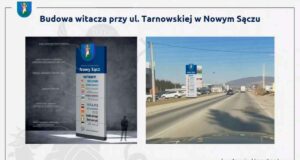 Miasto dokłada pieniądze na budowę zapowiadanego od lat „witacza” ale wykonawcy znowu chcą więcej witacz przy Tarnowskiej w Nowym Sączu - koncepcja - projekt