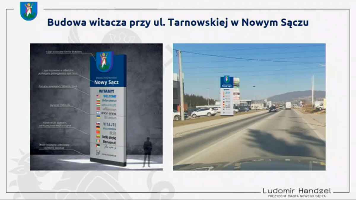 witacz przy Tarnowskiej w Nowym Sączu - koncepcja - projekt