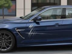 porysowana karoseria samochodu - AI generated