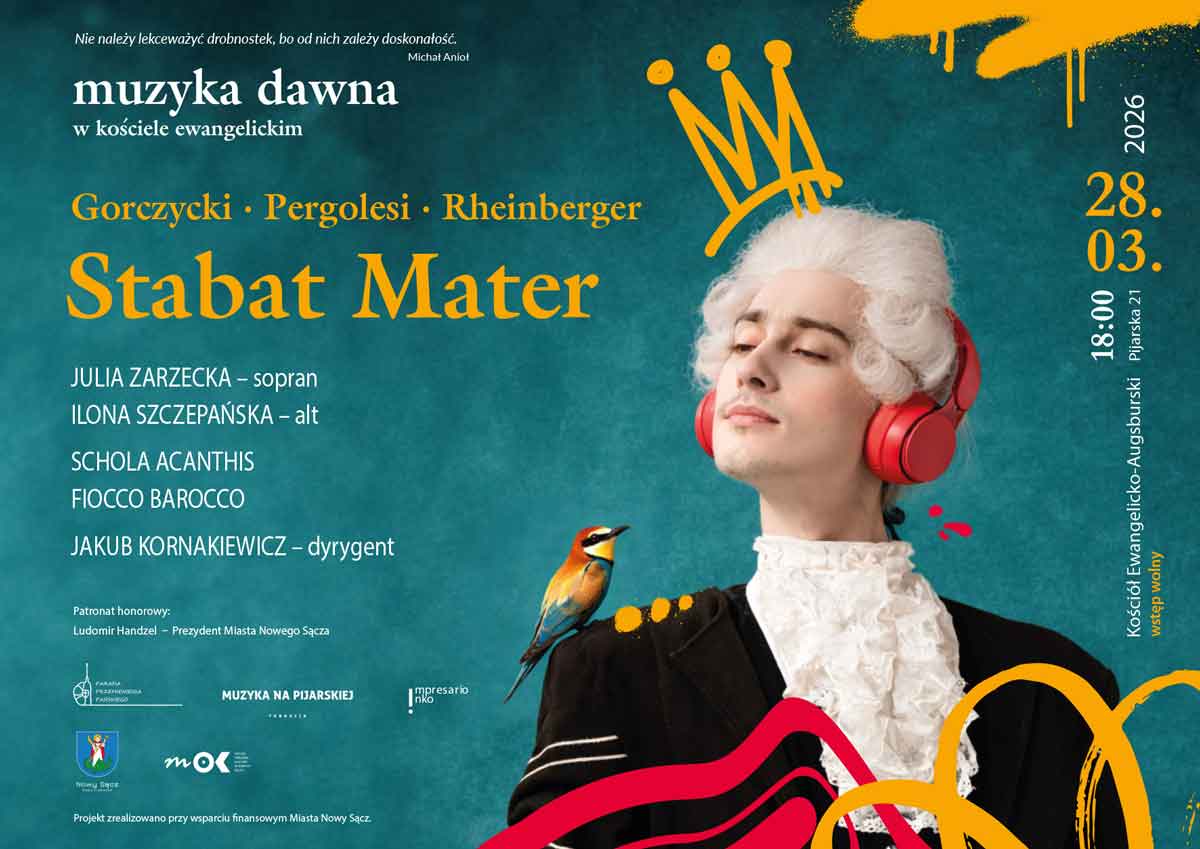 Fundacja Muzyka na Pijarskiej zaprasza na koncert z cyklu Muzyka Dawna w Kościele Ewangelickim