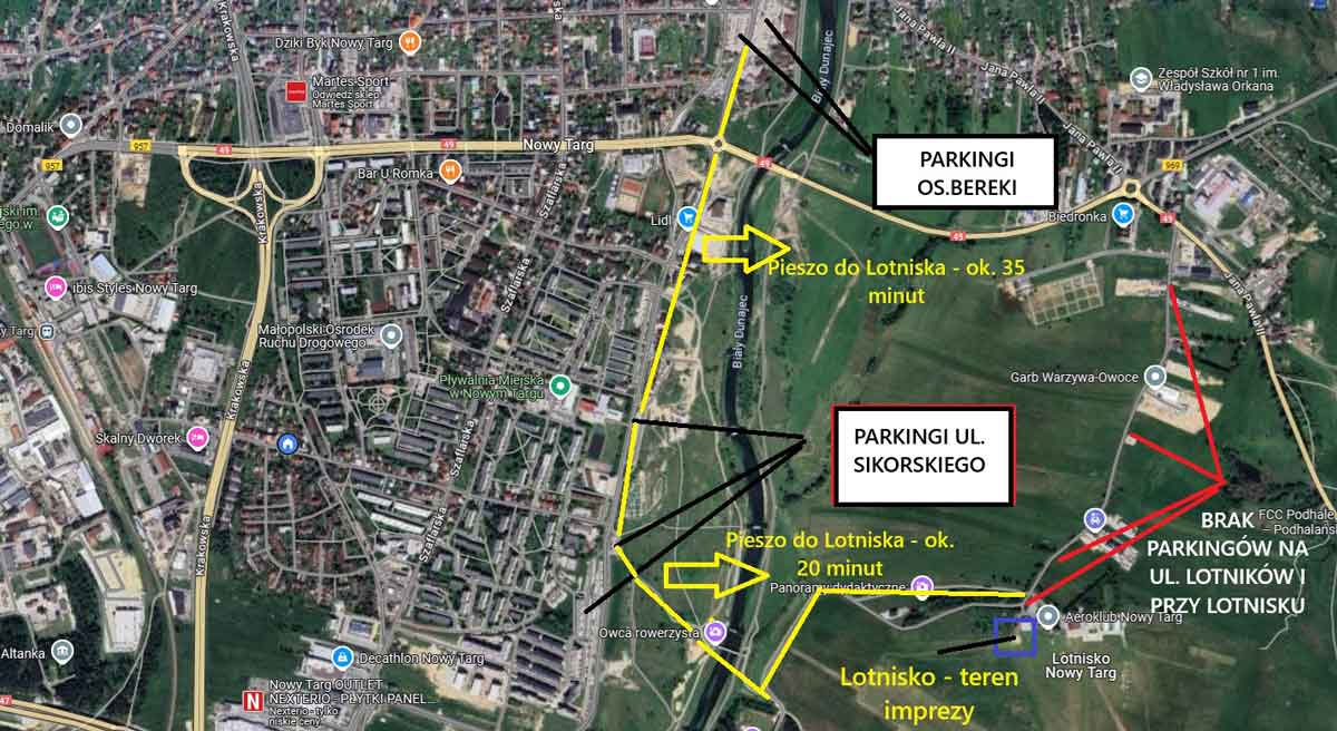 Odlotowa Małopolska 2026 - parkingi w pobliżu lotniska w Nowym Targu