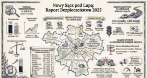 bezpieczeństwo Nowy Sącz 2025 - raport Policji