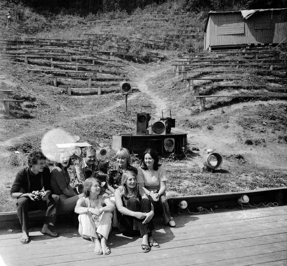 Na KRAM-ie w Myślcu, widoczny plenerowy amfiteatr