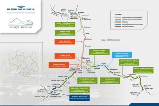 20-km odcinek nowej linii kolejowej z Krakowa do Gdowa, budowany za ponad 3 mld zł, w ramach projektu Podłęże-Piekiełko powinien być gotowy w 2030 roku