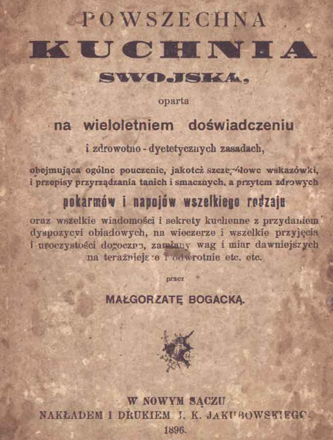 Powszechna kuchnia swojska oparta na wieloletniem doświadczeniu i zdrowotno-dyetycznych zasadach - strona tytułowa