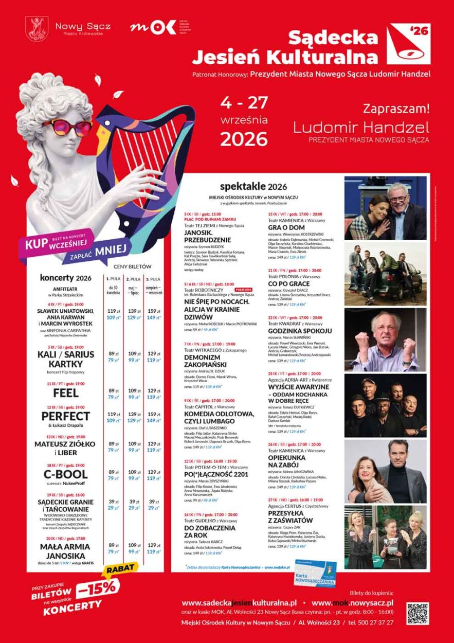 Sądecka Jesień Kulturalna 2026 - program - plakat