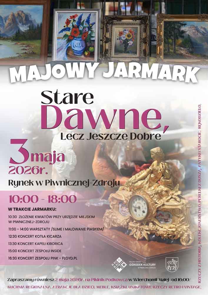 Majowy Jarmark Piwniczna-Zdrój 2026, plakat