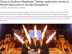jaki był koszt imprezy z okazji otwarcia stadionu miejskiego w Nowym Sączu - zrzut ekranu ze strony spółki NIK