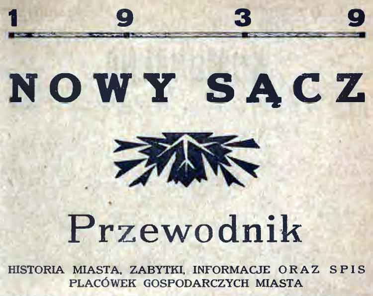 Nowy Sącz 1939 przewodnik - strona tytułowa fragment