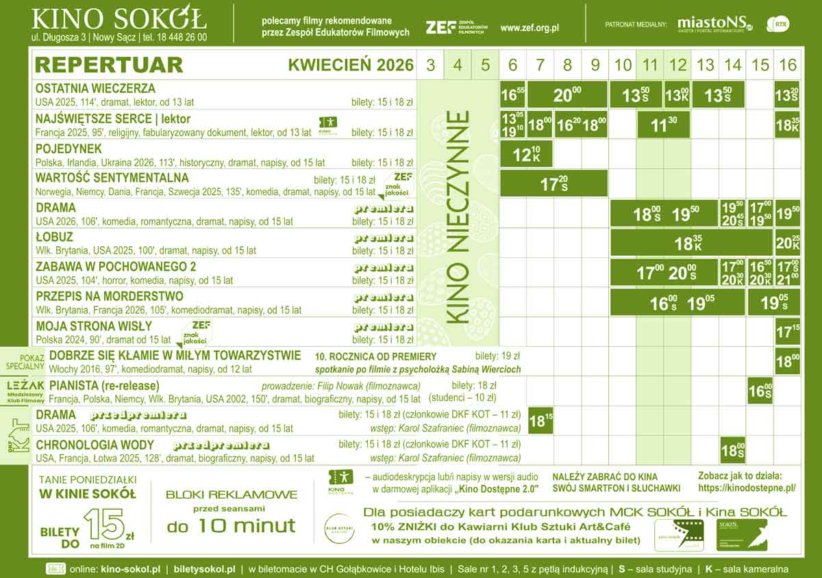 Repertuar kina Sokół (do 16 kwietnia) 2