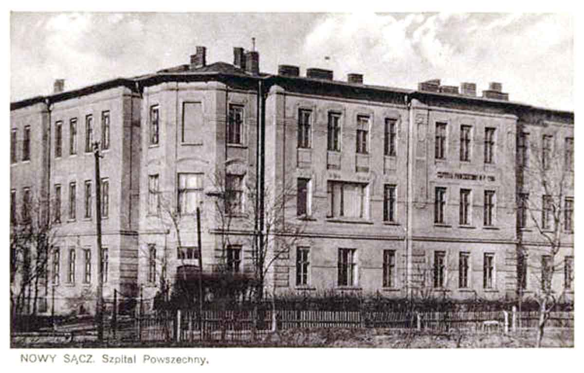 Szpital Powszechny w Nowym Sączu, zbudowany 1906
