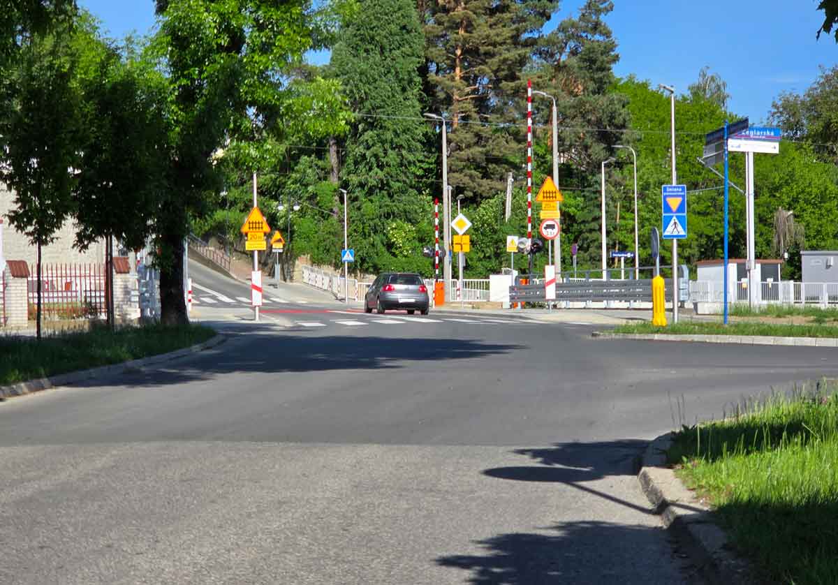 ulica Kościuszki, okolica przystanku kolejowego Nowy Sącz Miasto