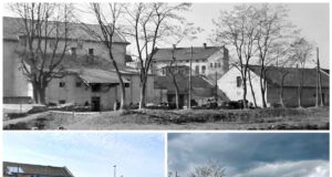Ulica Łazienna i młyn - porównanie