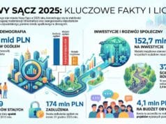 raport o stanie nowego sącza 2025 - infografika