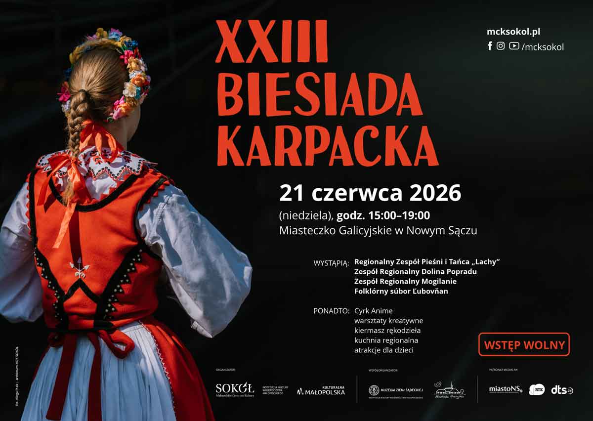 XXIII Biesiada Karpacka w Miasteczku Galicyjskim - afisz - program