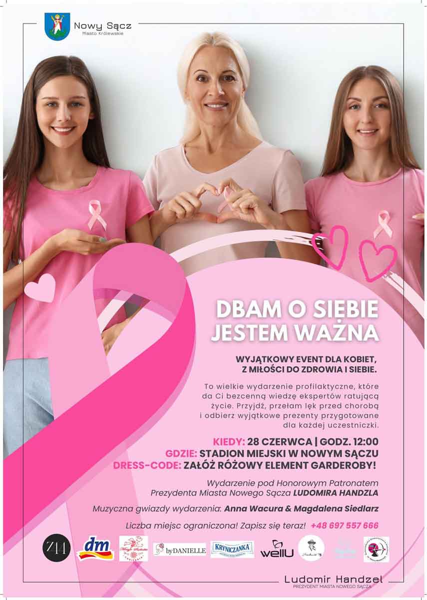 event profilaktyczno-edukacyjny „Dbam o siebie, bo jestem ważna” - stadion miejski w Nowym Sączu
