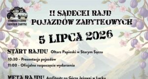 II Sądecki Rajd Pojazdów Zabytkowych - afisz