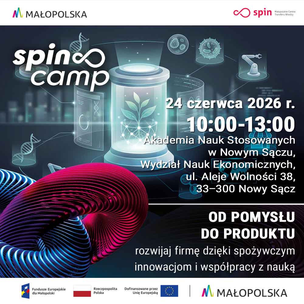 Spin Camp - warsztaty w Nowym Sączu dla przedsiębiorców z zakresu life science