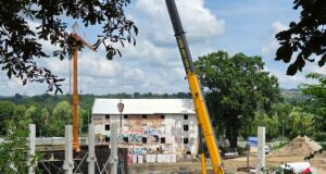 fragment robót w pobliżu dawnego młyna jezuickiego w Nowym Sączu