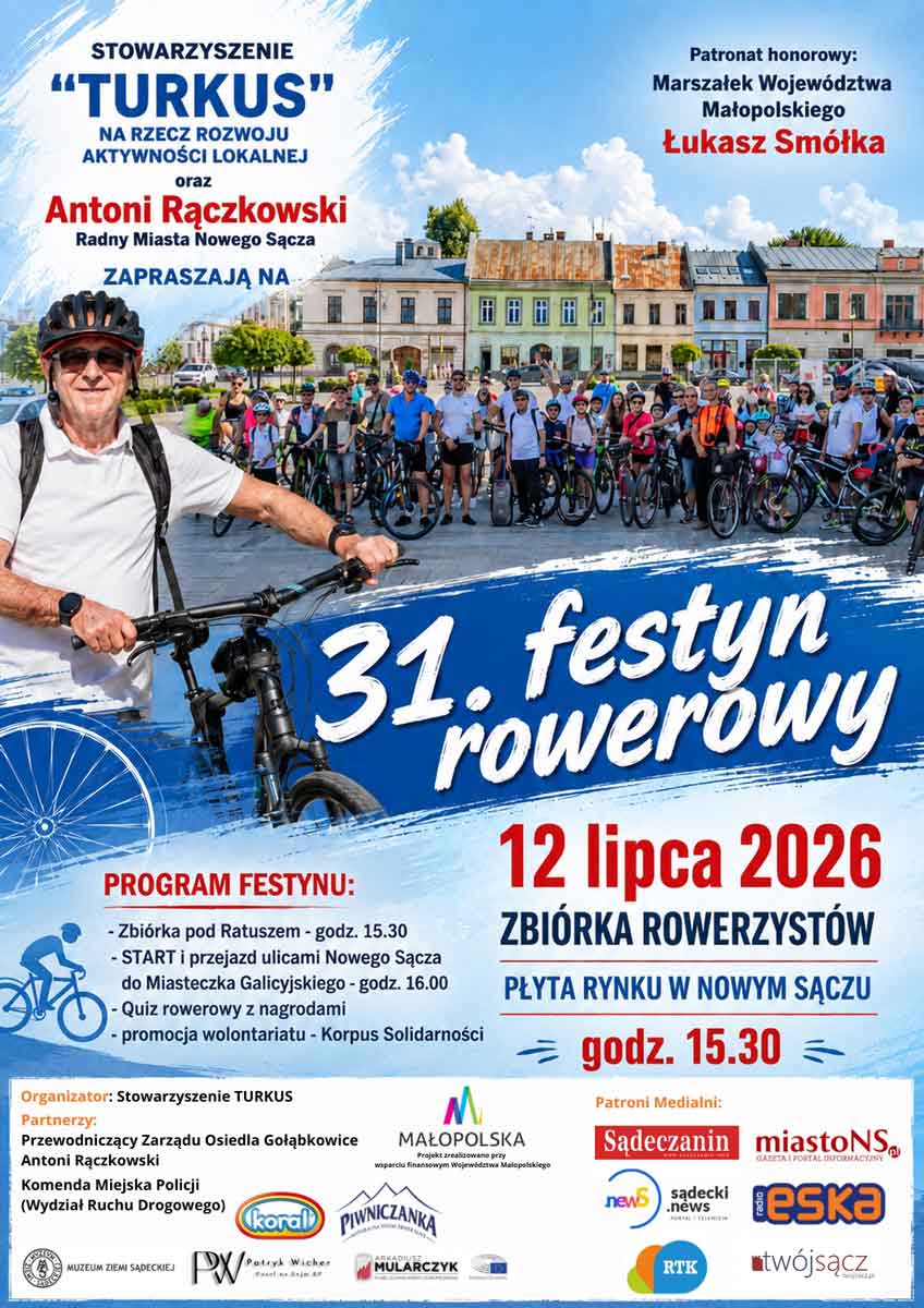 31. Festyn Rowerowy, Nowy Sącz 12 lipca 2026