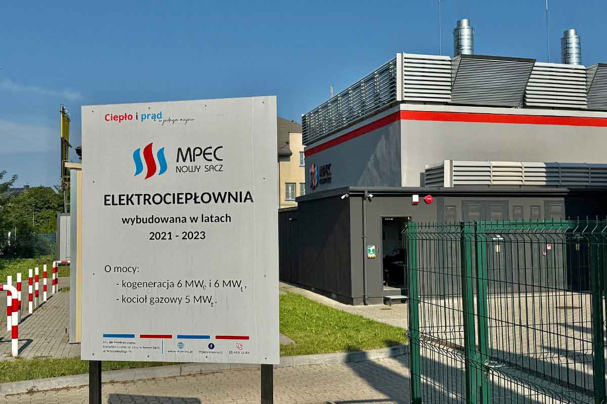 Wysokosprawna kogeneracja gazowa przy ulicy Lwowskiej to instalacja MPEC Nowy Sącz, która od 3 lat produkuje energię cieplną i elektryczną